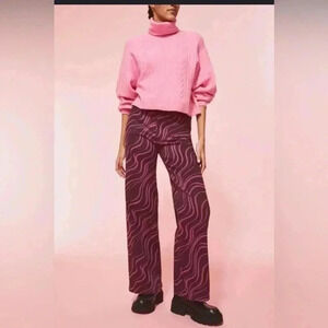 Funky Patterned Wide-Leg H&M Jeans. Size:2